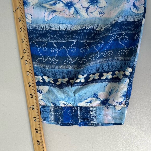 Jams World Pull on Pants Size M Capri Blubiscus Floral - Picture 7 of 12